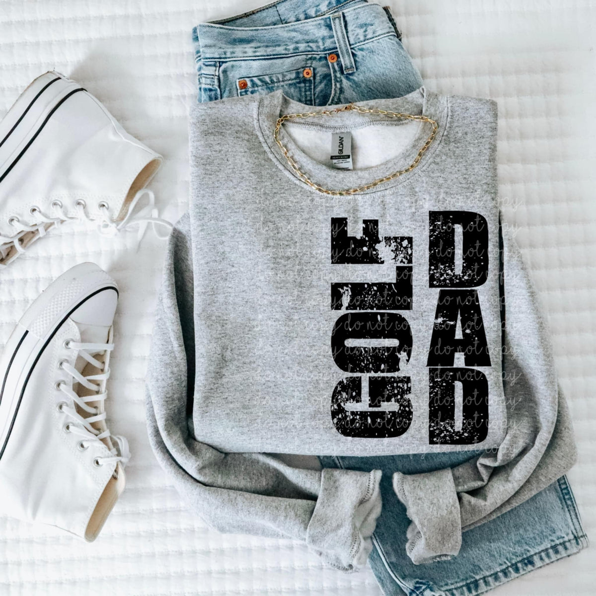 Golf dad vertical grunge 93223 DTF transfer