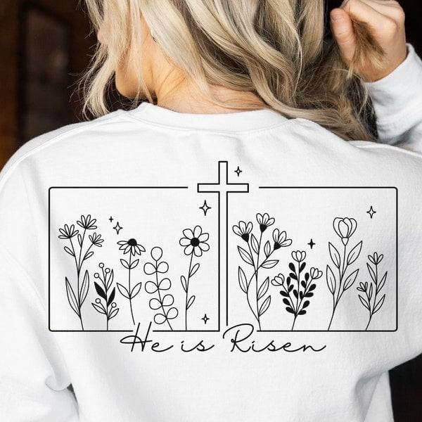 He is risen flowers (KARTA) 64064 DTF transfer