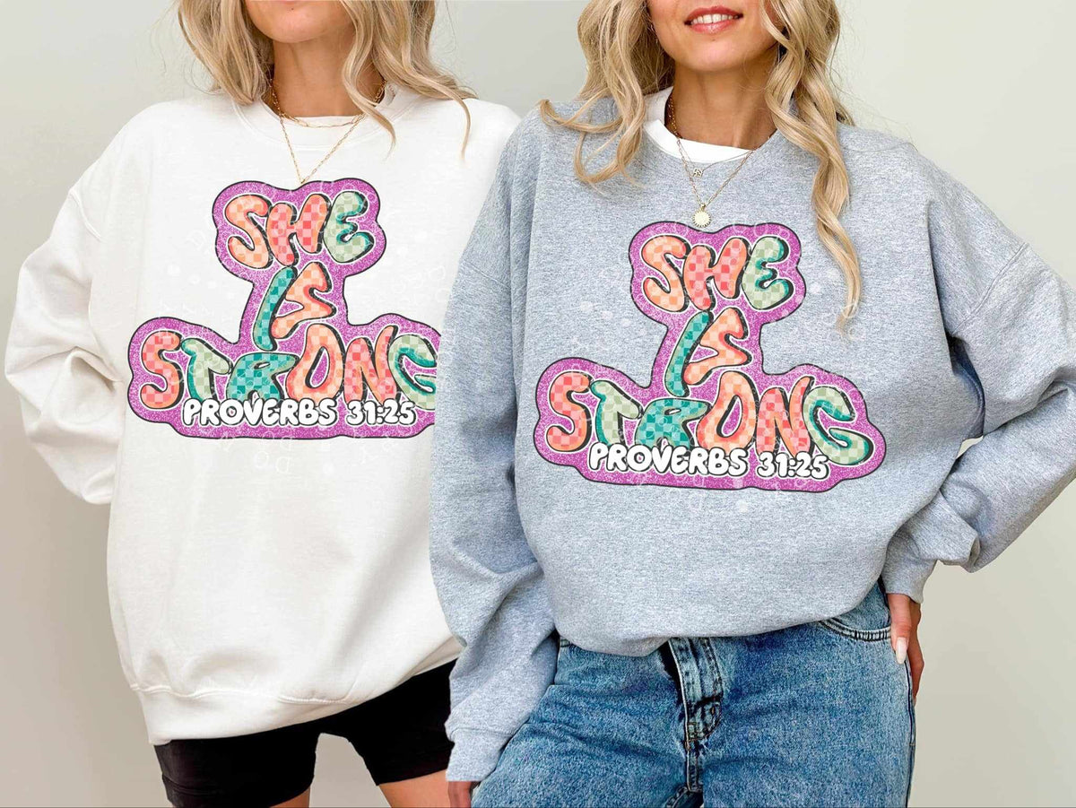 She is strong 70356 DTF transfer