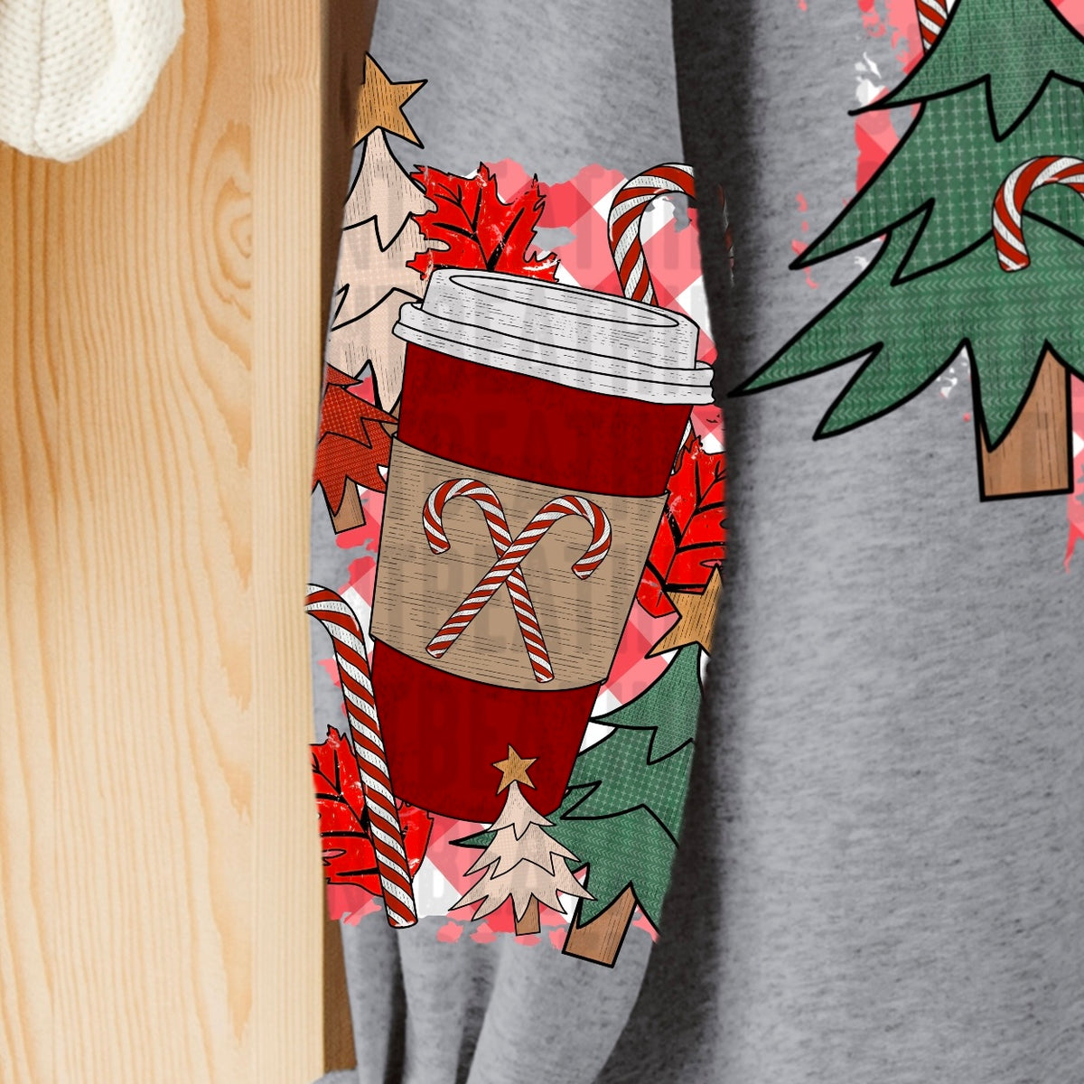 Peppermint Coffee SLEEVE 113277 DTF transfer