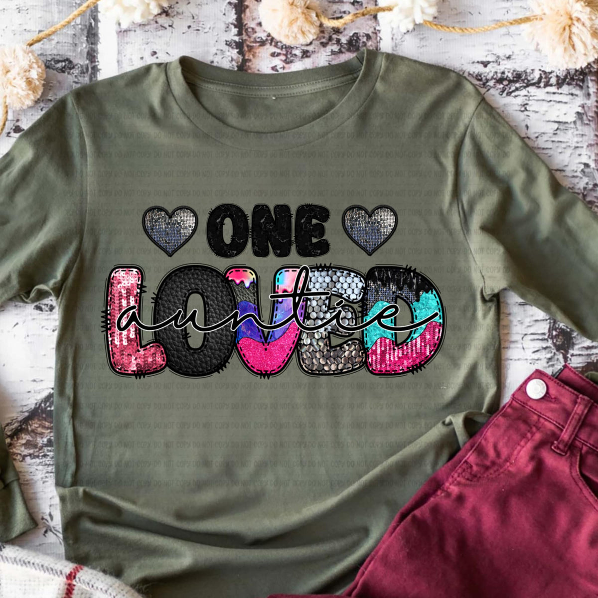 One Loved Auntie (revel) DTF transfer