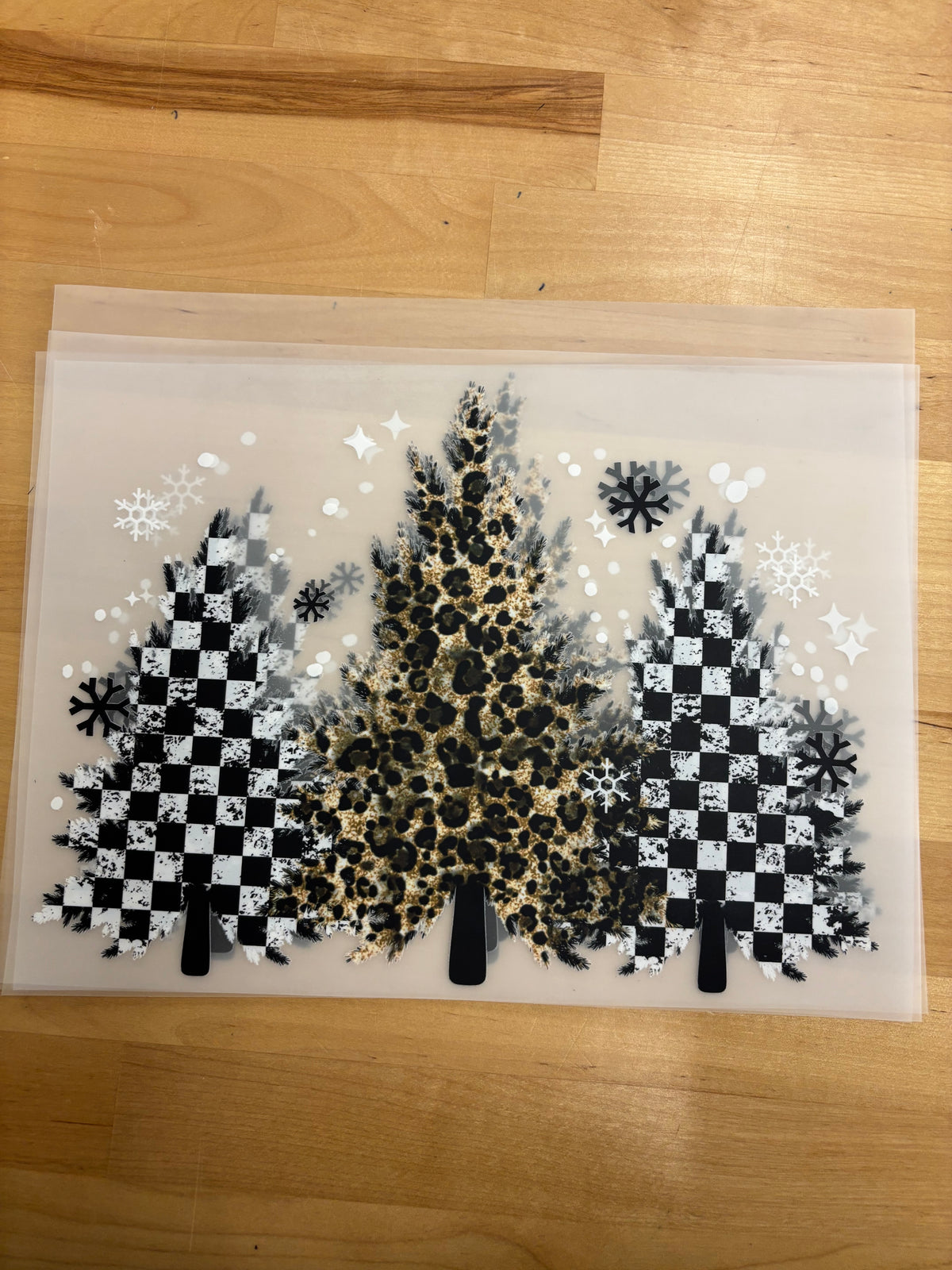 Patterned trees adult size overprints