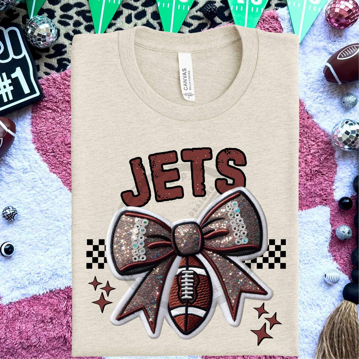 Jets bow and football (HW) 58336 DTF transfer