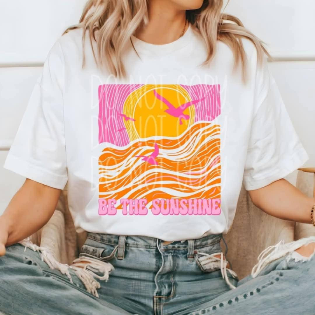 Be the sunshine pink and orange (PH) 93092 DTF transfer