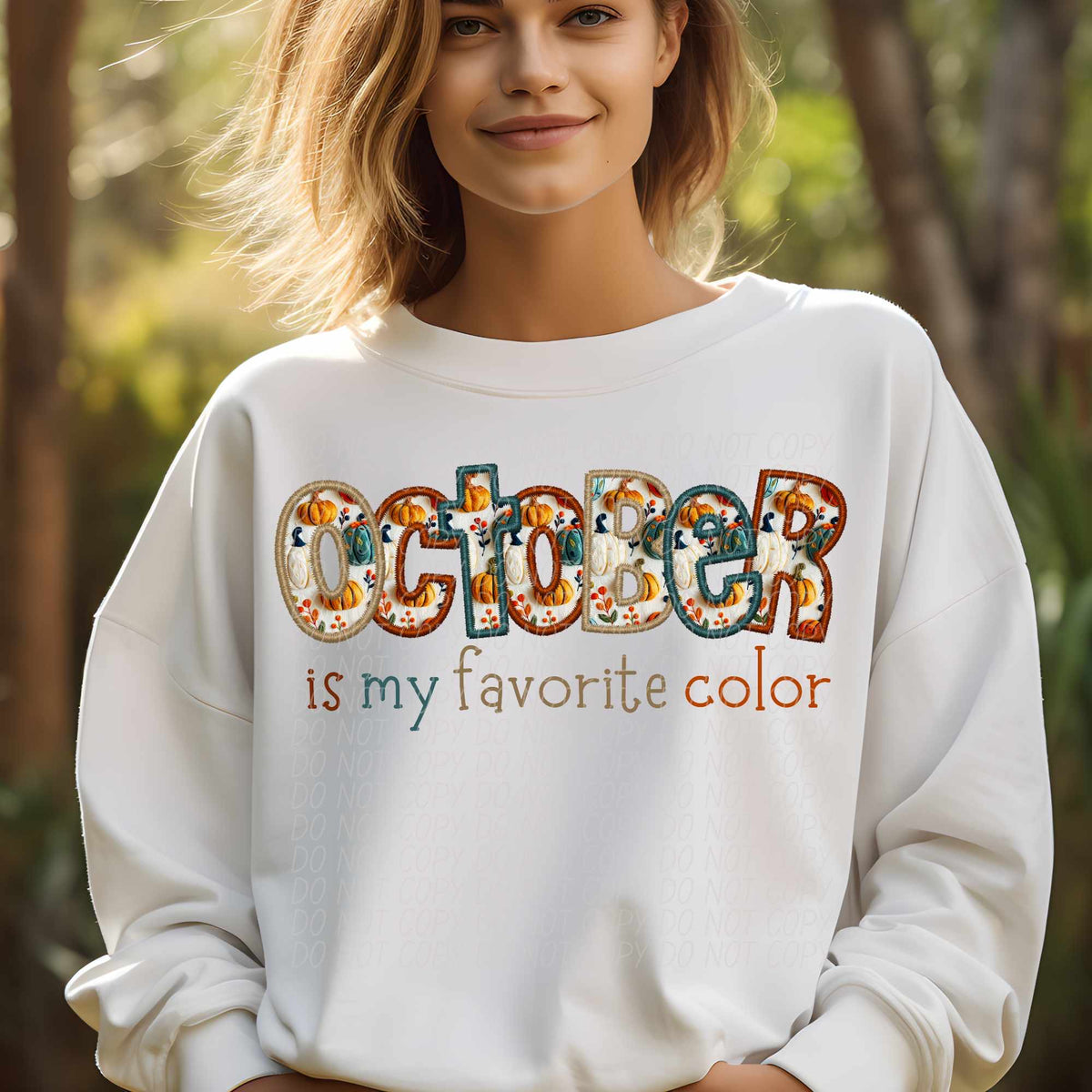 October is my favorite color (CITY) 62330 DTF transfer