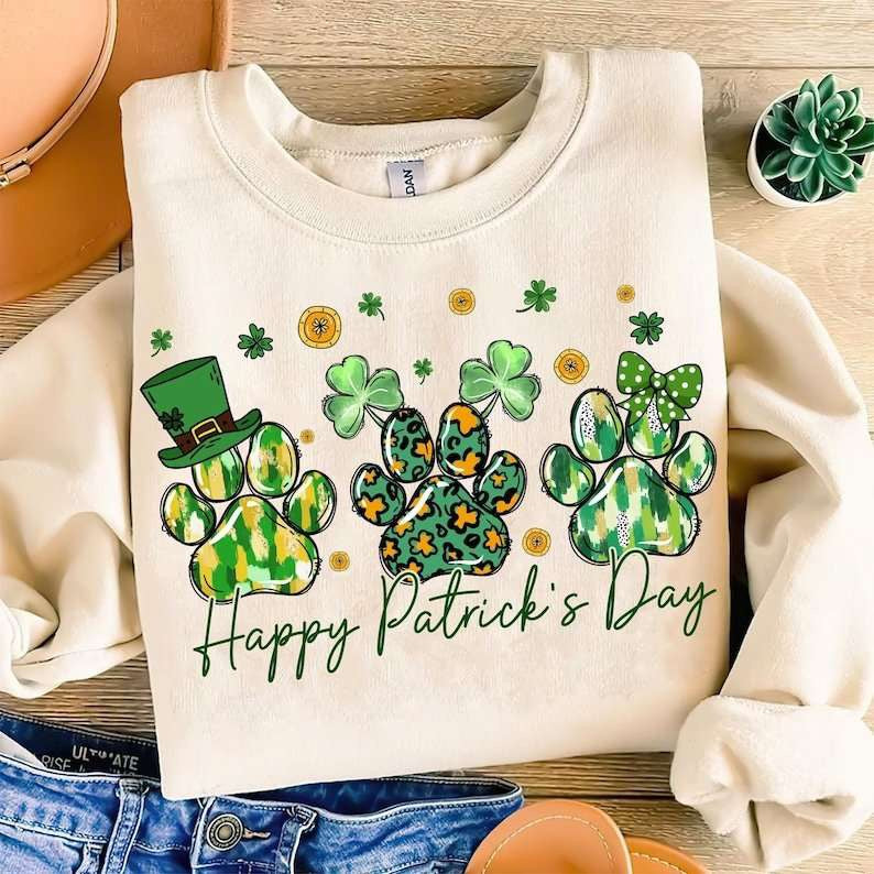 Happy st Patrick’s paws 84373 DTF transfer