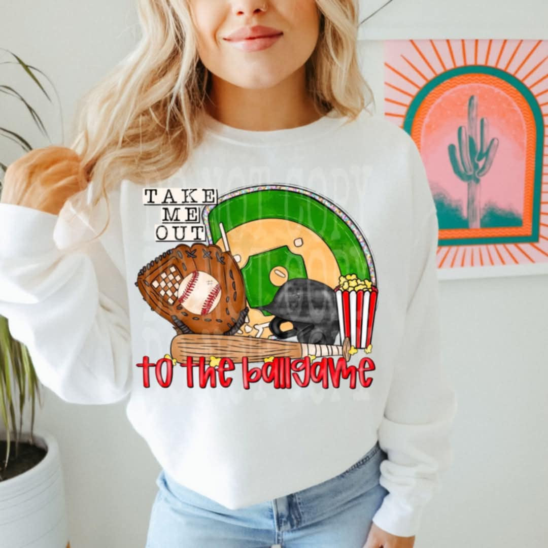 Take me out to the ballgame baseball (PH) 92099 DTF transfer