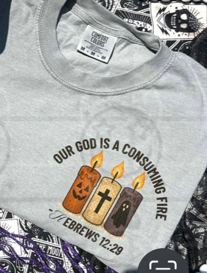 Our god is a consuming fire pocket (HW) 107915 DTF transfer