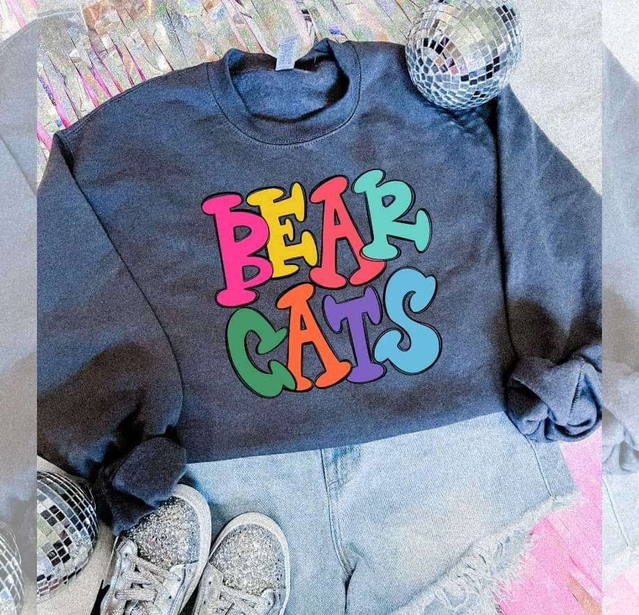 Bearcats colorful bubble font (S&G) 64499 DTF transfer