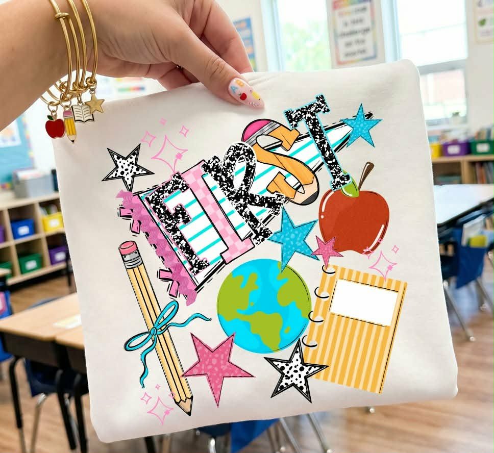 First back to school pennant (S&G) DTF Transfer