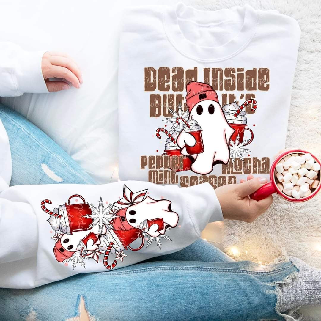 peppermint mocha season SLEEVE ONLY  (MMD) 58952 DTF transfer