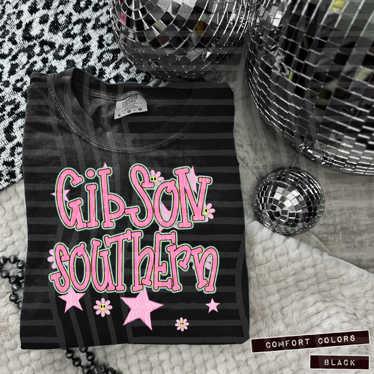 Grey Hounds Pink Flowers And Stars 104969 DTF transfer