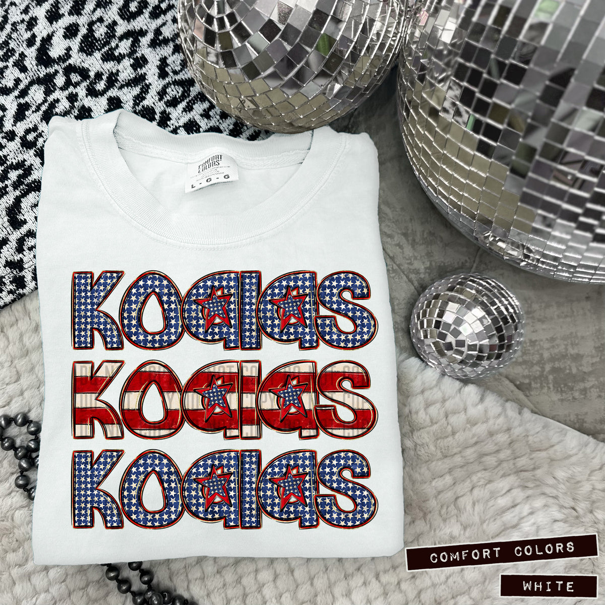 Koalas RWB stacked (Caplinger) DTF transfer