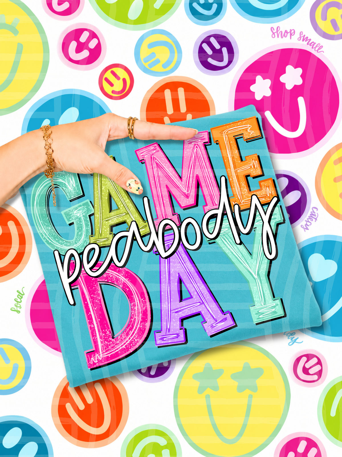 peabodys simply colorful game day (caplinger) DTF Transfer
