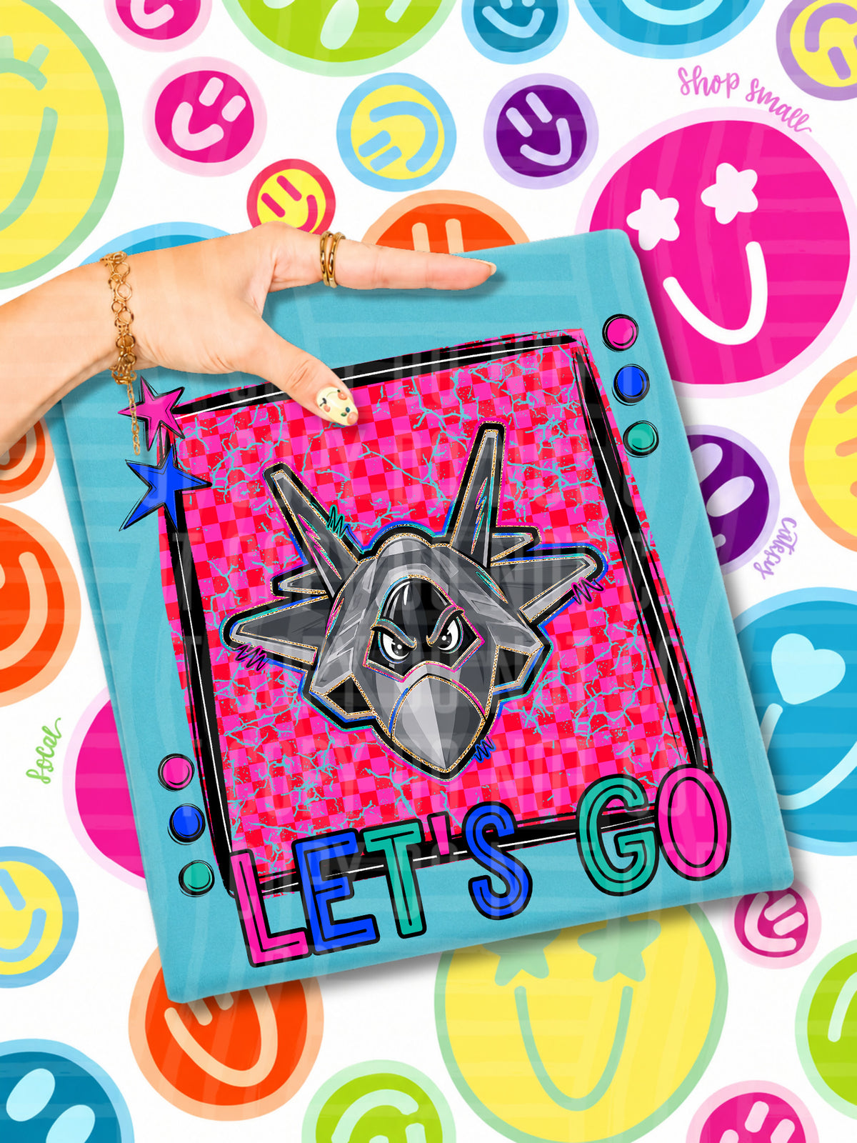 Lets go jets candy mascots (Caplinger) DTF transfer