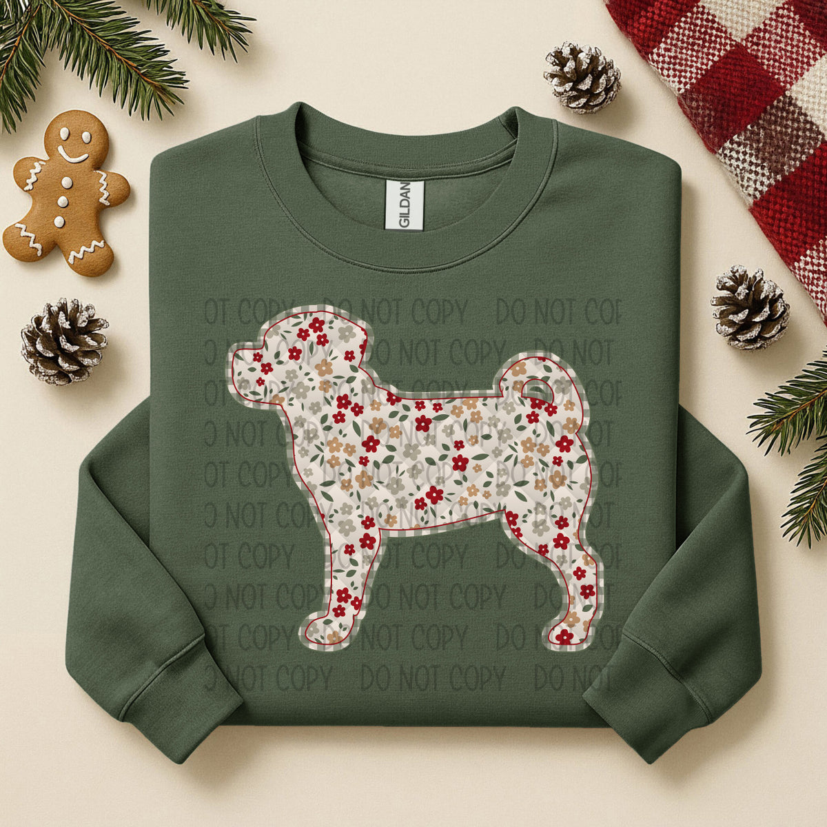 Puggle Floral (SWD) DTF TRANSFER