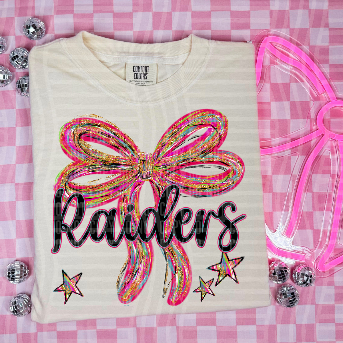 Raiders Whimsical Bow (caplinger) DTF transfer
