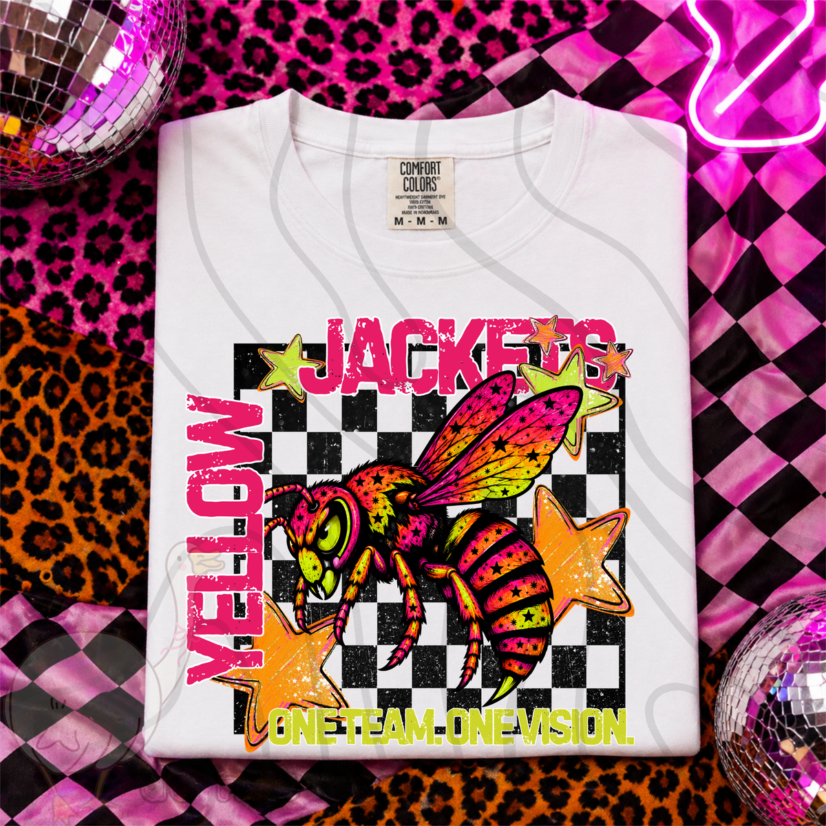 yellow jackets 81 one team one vision (dkdbk) DTF transfer