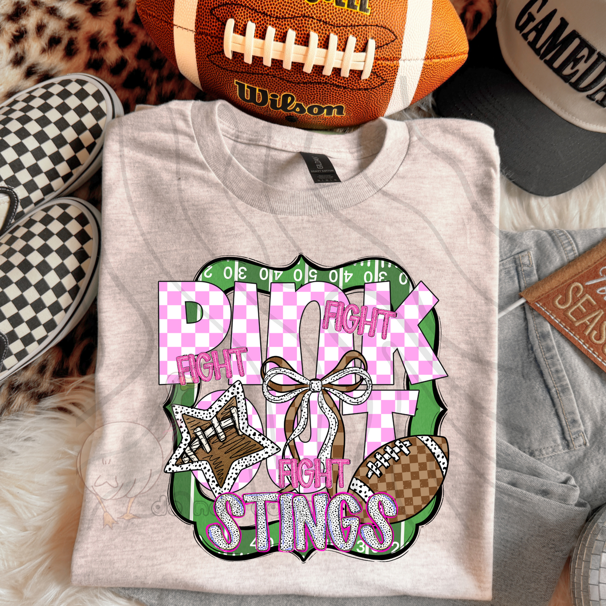 Stings fight fight fight pink out (DKD) DTF transfer