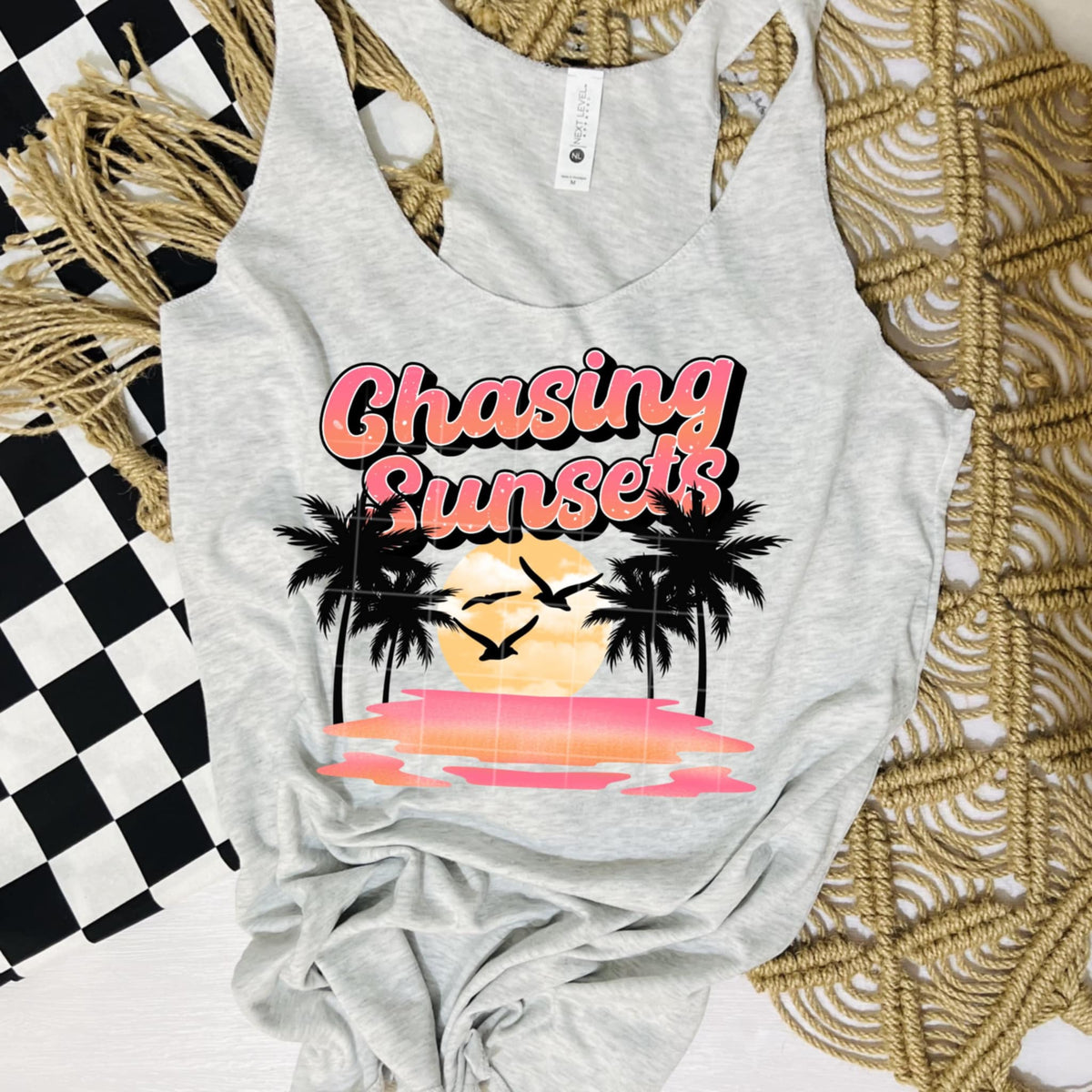 Chasing sunsets black palms (CSC) 98964 DTF transfer