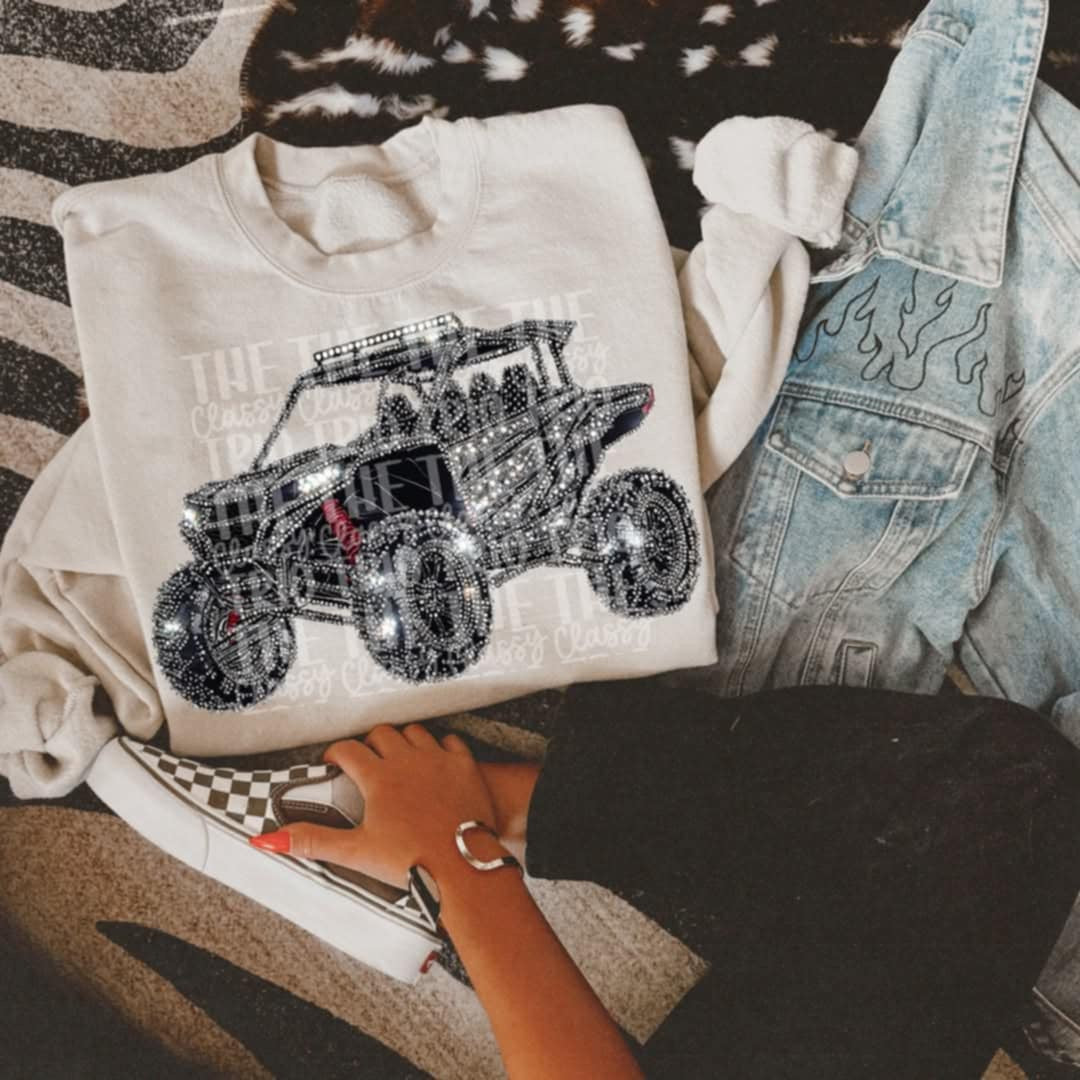 Rhinestone black razor (Classy) 95308 DTF transfer