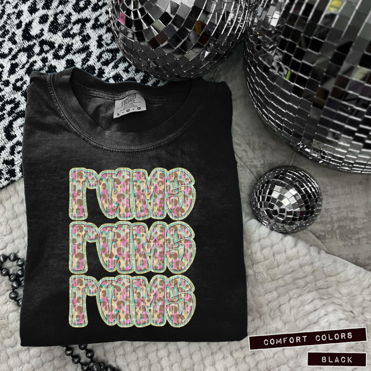 Rams Leopard Stacked (Caplinger) 98512 DTF transfer