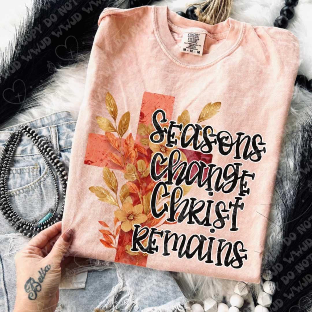 Seasons Change Christ Remains cross 113136 DTF transfer