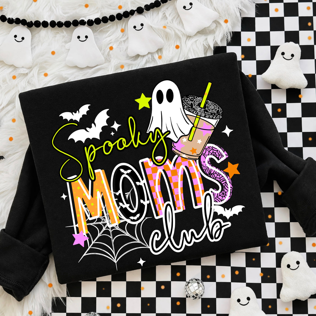 Spooky moms club coffee (white) (CSC) DTF transfer