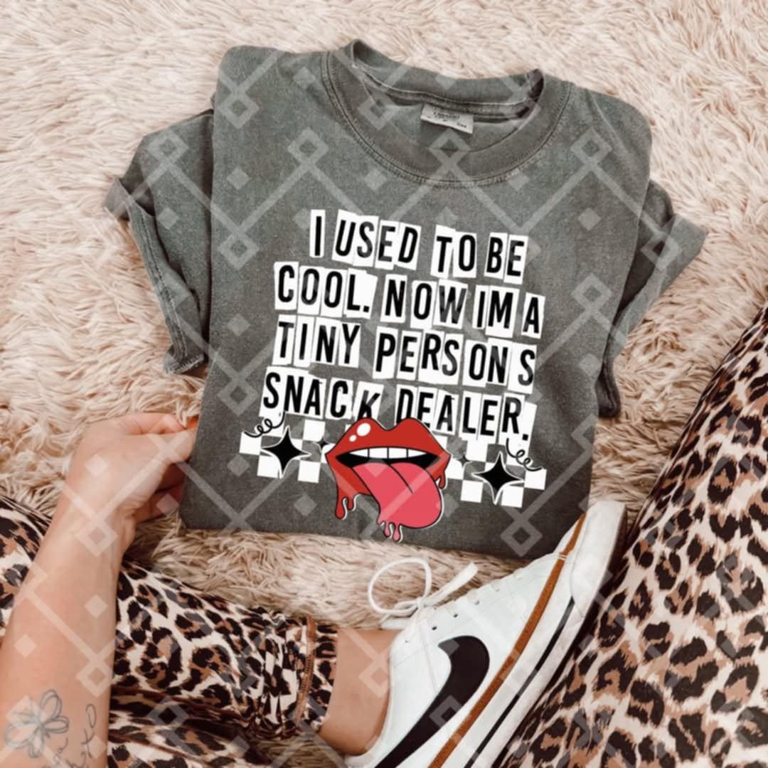 I used to be cool now I’m a tiny persons snack dealer WHITE (Crafti) 103232 DTF transfer