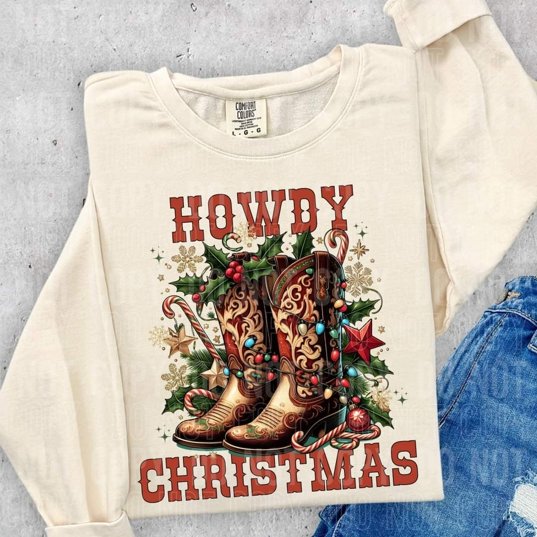 Howdy Christmas boots (SBB) 60274 DTF transfer