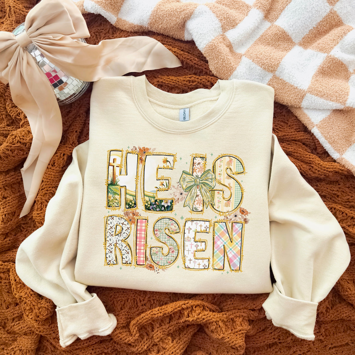 He is risen DTF transfer
