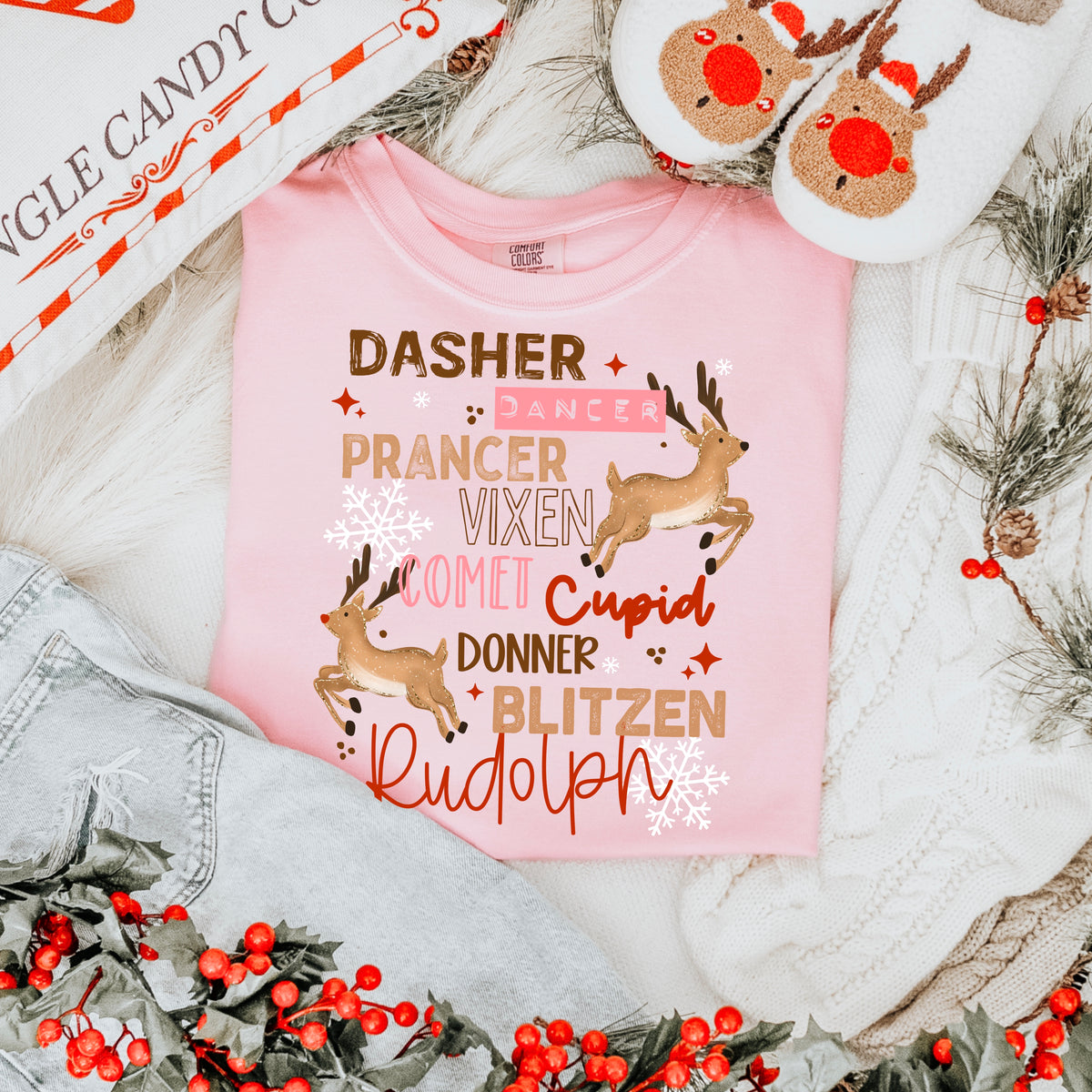 Reindeer stacked (CSC) DTF Transfer
