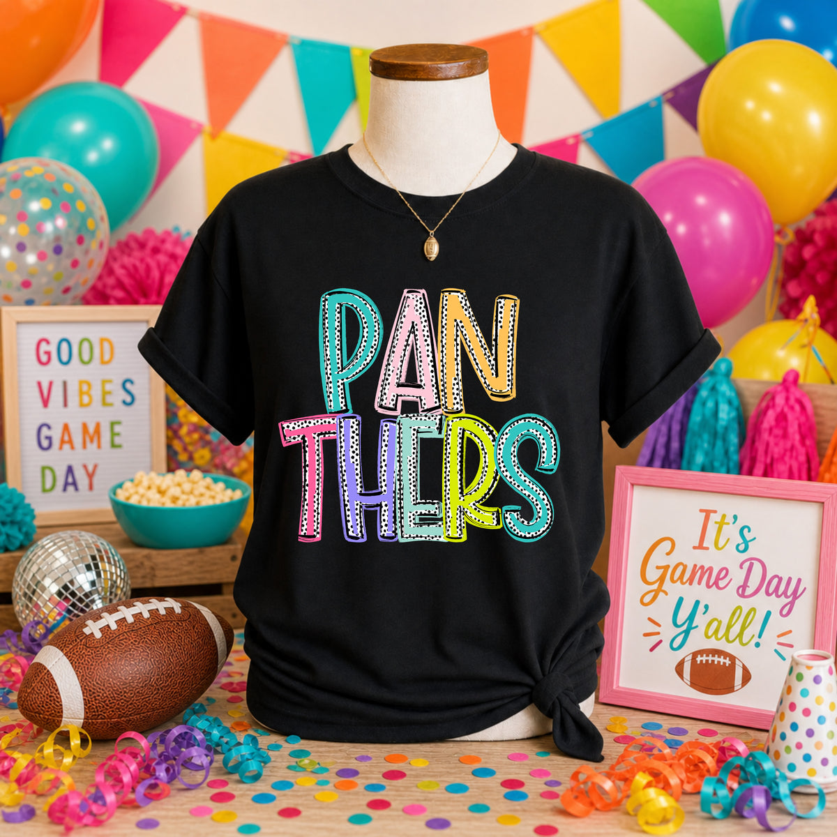 Panthers Dixie Dot (S&G) DTF transfer