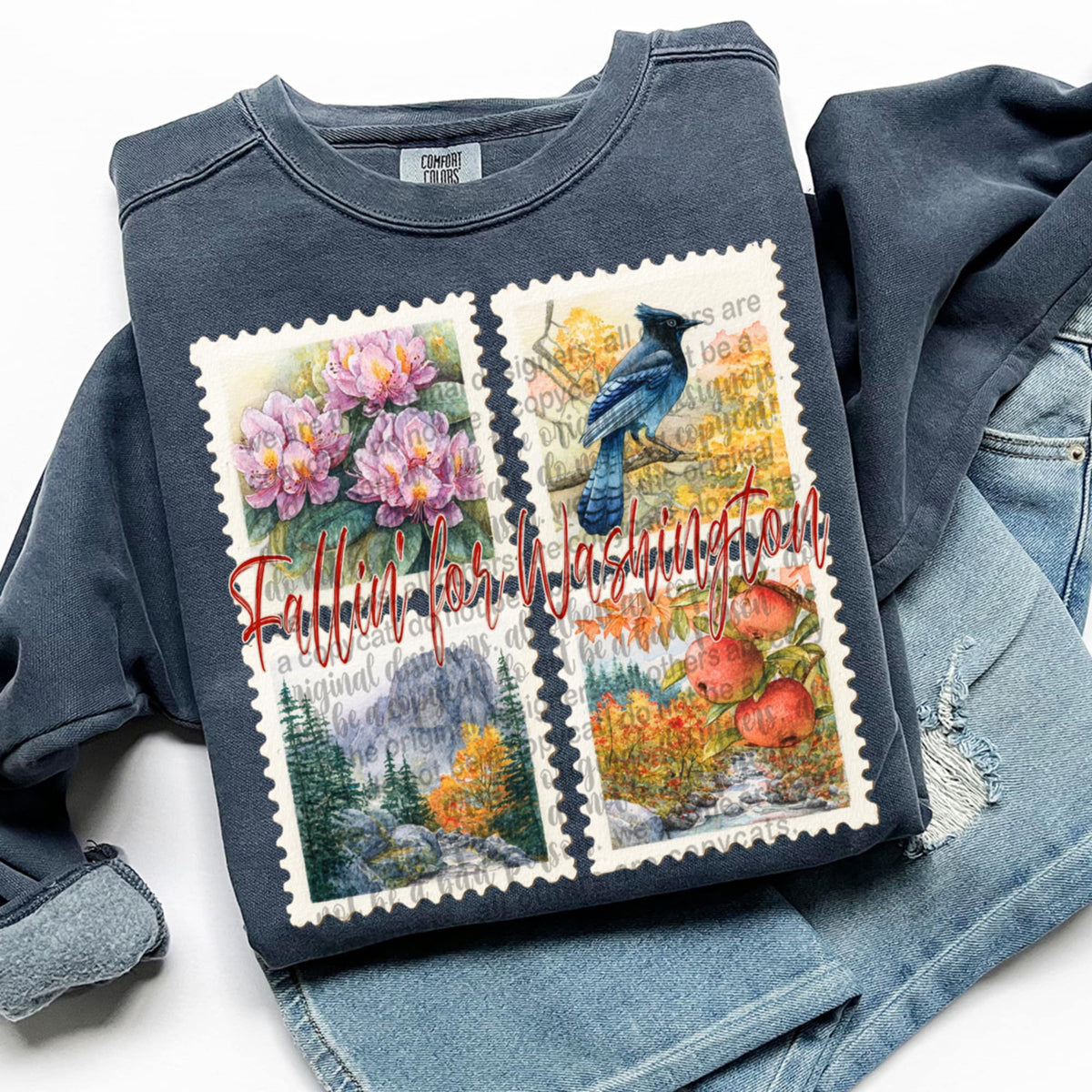 Falling For Washington Fall Stamps (TTD) DTF transfer