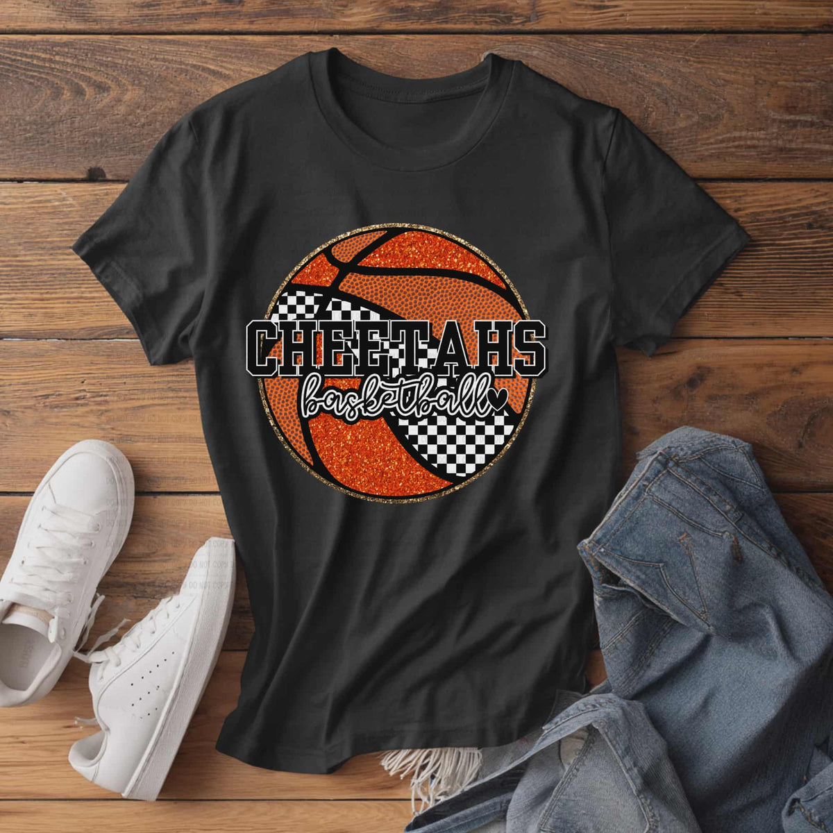 Cheetahs Checker Basketball (revel) DTF Transfer