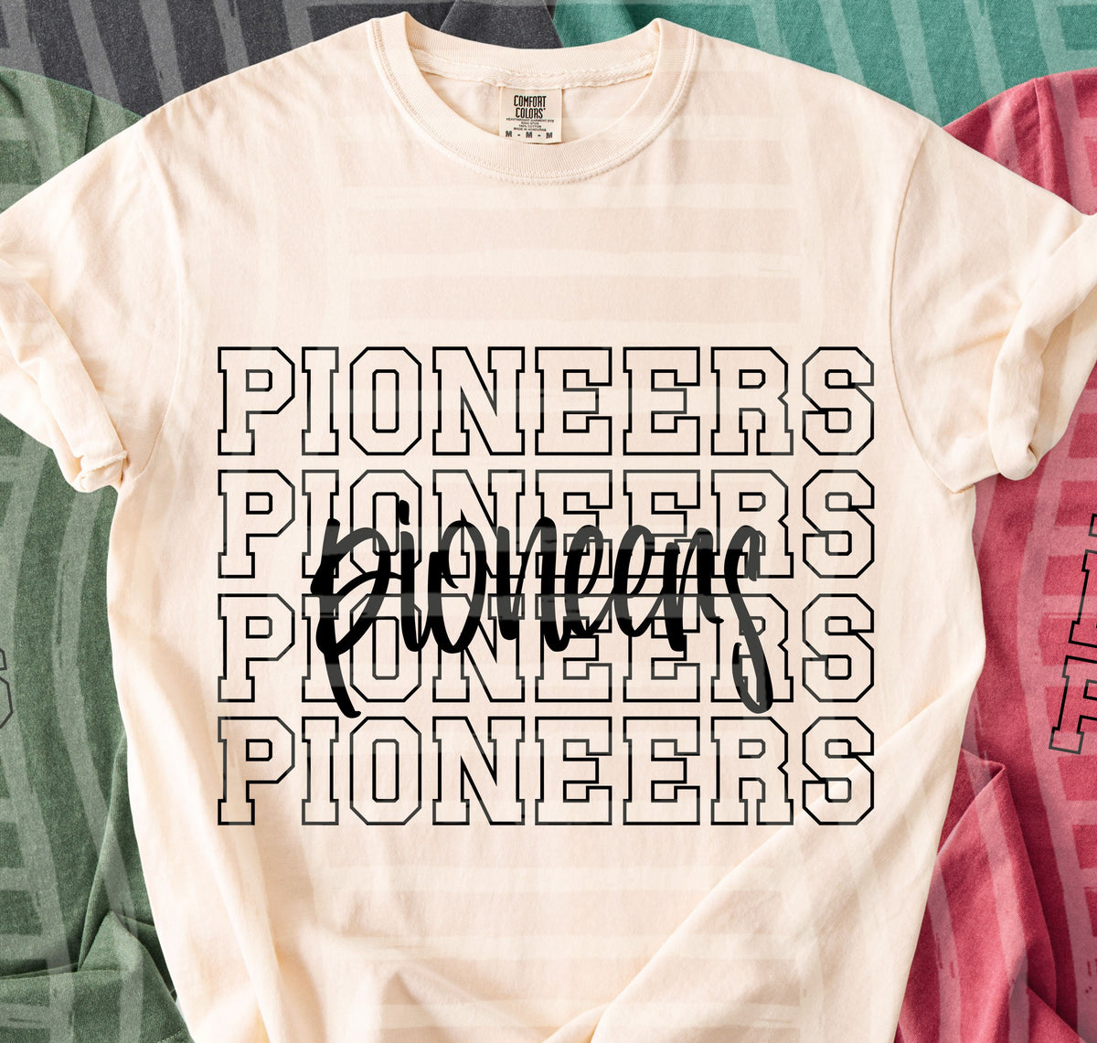 pioneers simple stacked outlines (Caplinger) DTF Transfer