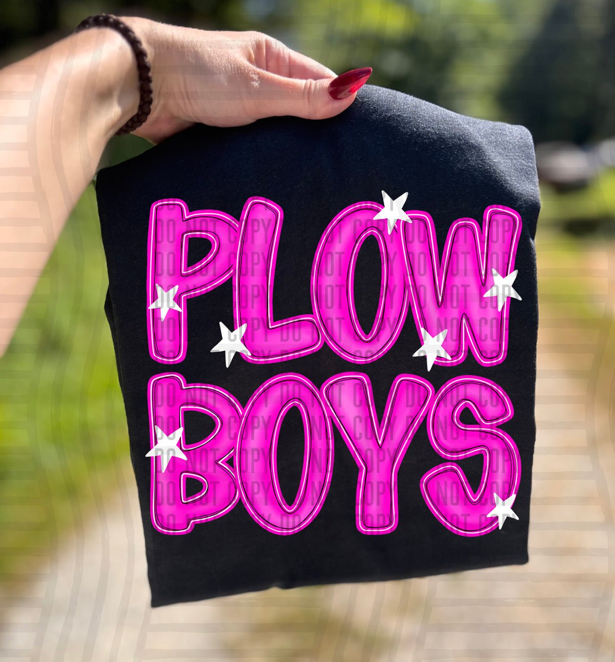 Plowboys Pink And Preppy Split 112928 DTF transfer