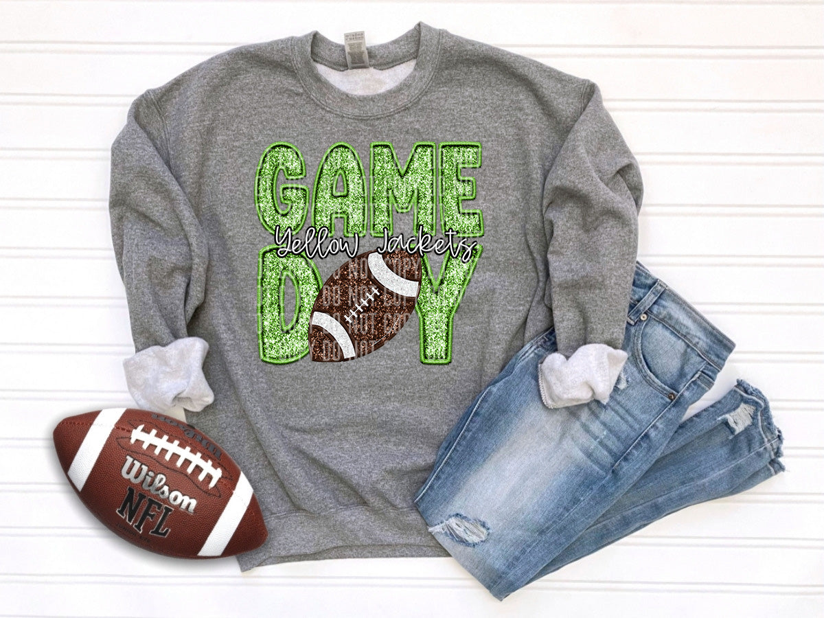 Yellow Jacket Game Day Football LIME (Caplinger) 98192 DTF transfer