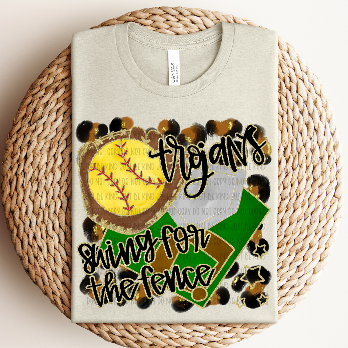 Softball Trojans For The Fence (Caplinger) 83519 DTF Transfer