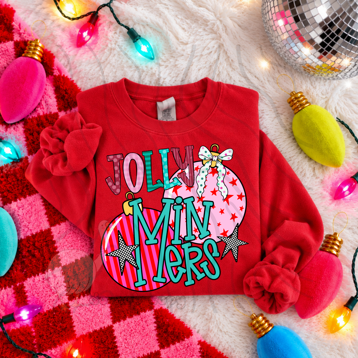 Jolly Miners pink ornaments (DKD) DTF Transfer