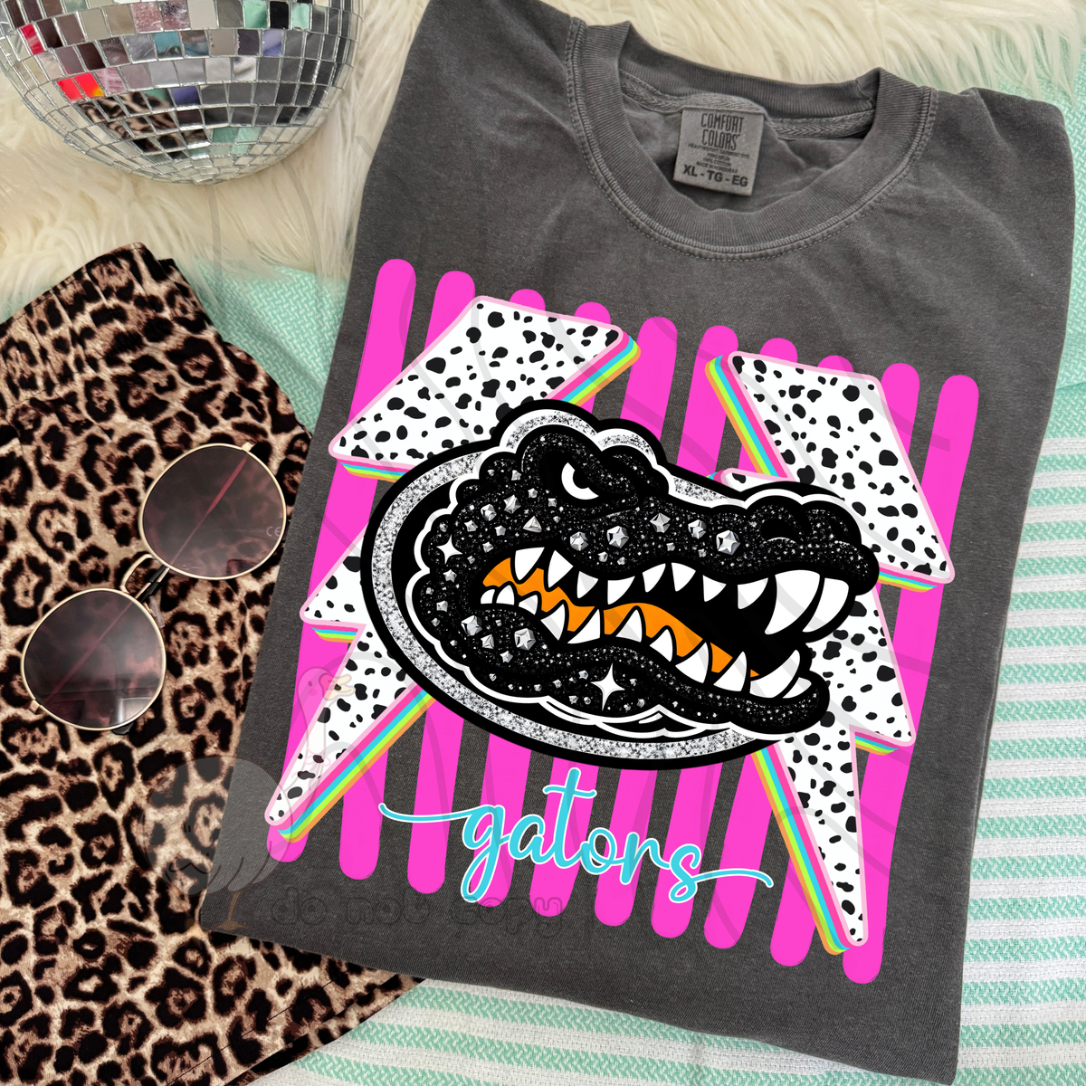 Gators Preppy Bling Mascot (DKDBK) DTF transfer
