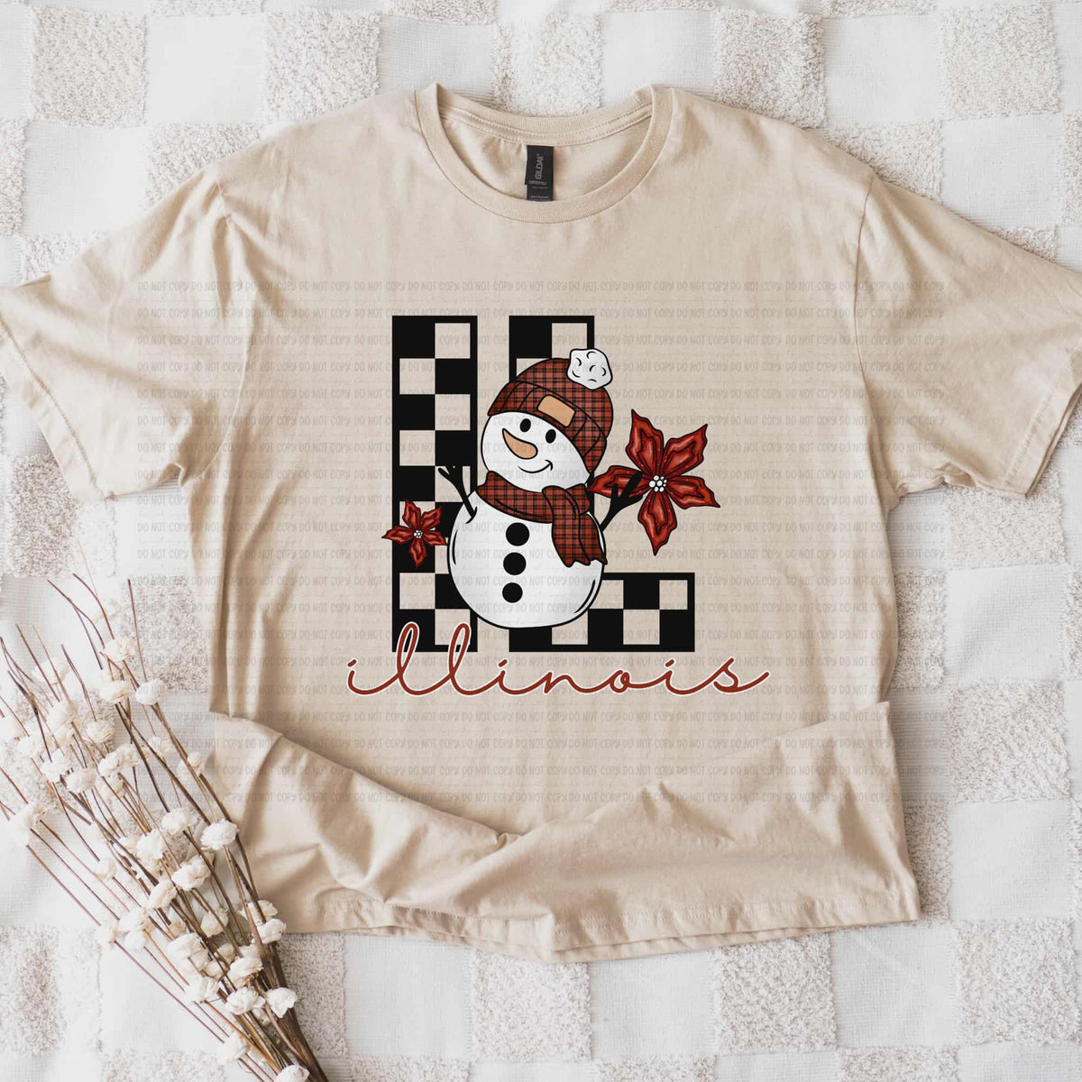 Illinois snowman checker (REVEL) DTF Transfer