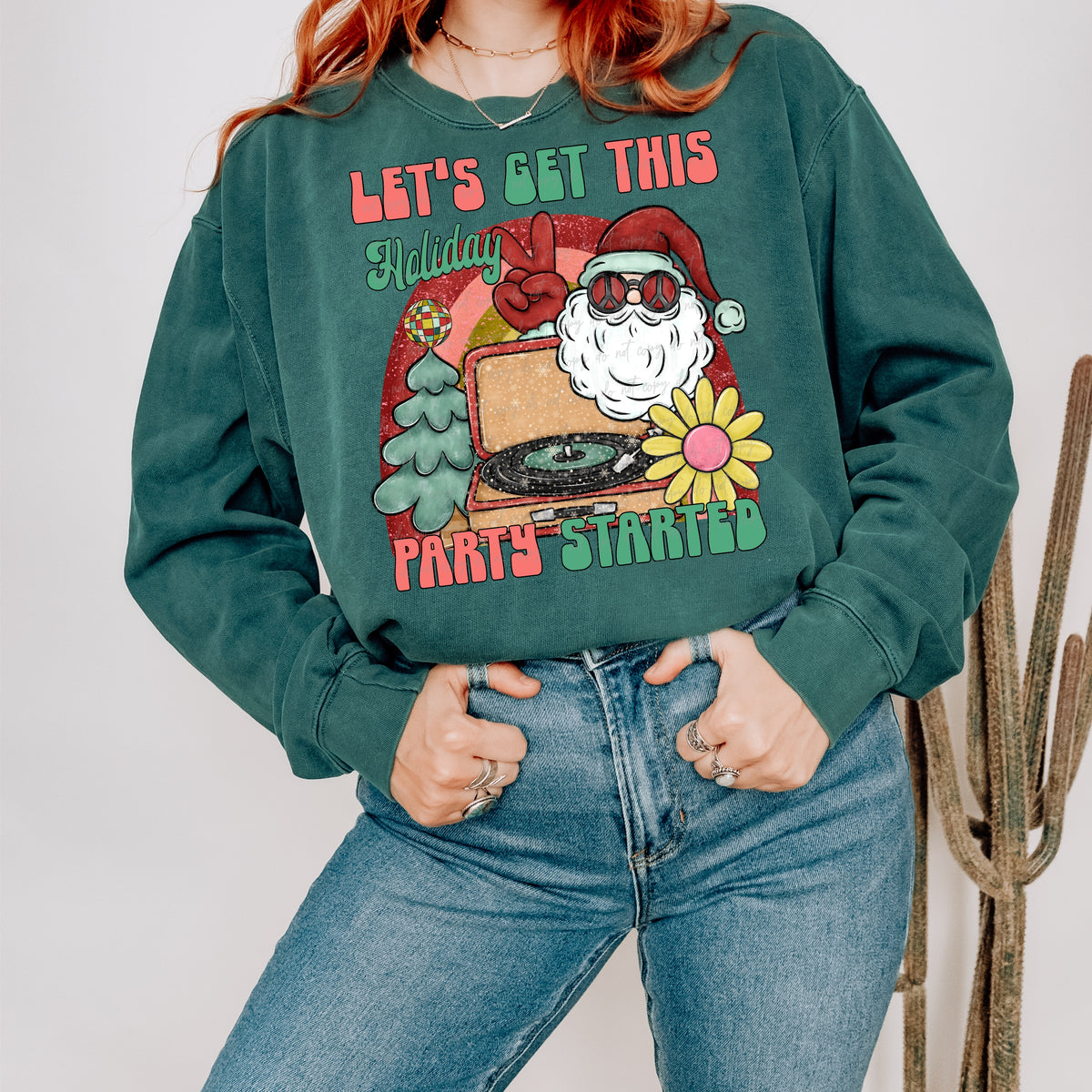 Lets get this holiday season started (white Santa) 30220 DTF transfer
