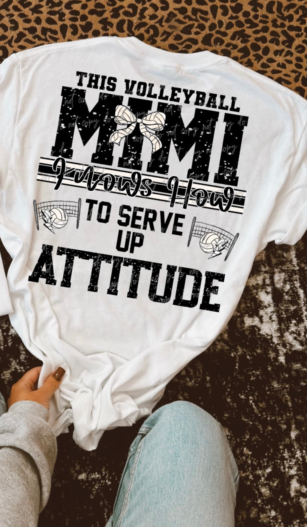 This volleyball Mimi knows how to serve up attitude BOW (VIRGO) 90569 DTF transfer