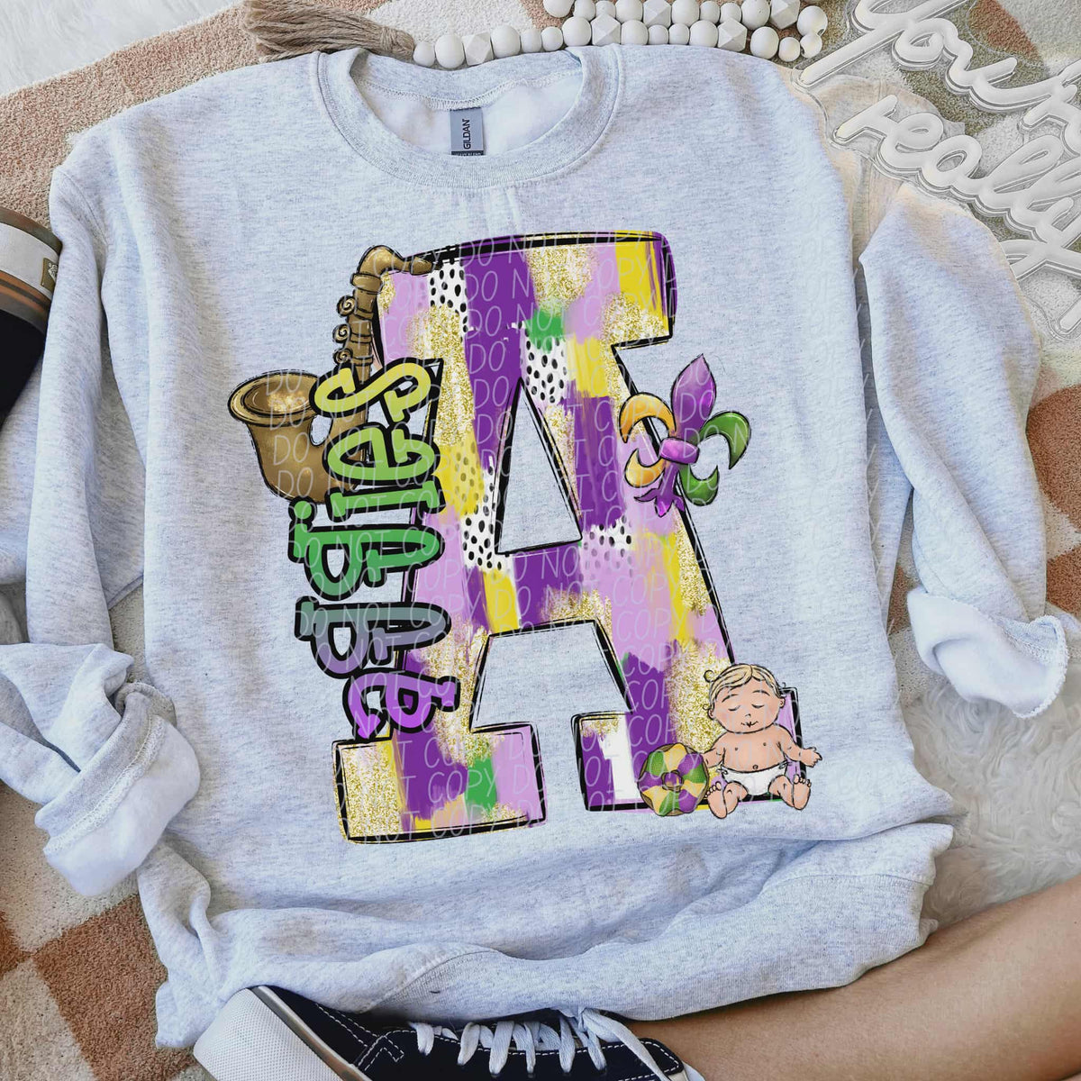 Aggies Mardi Gras (city) DTF Transfer