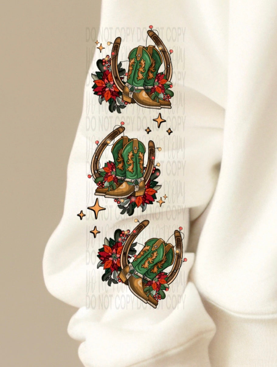 Cowgirl Christmas club sleeve (starlight) 67461 DTF transfer