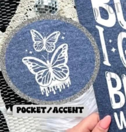 You give your man butterflies pocket (LINDA) 98391 DTF transfer