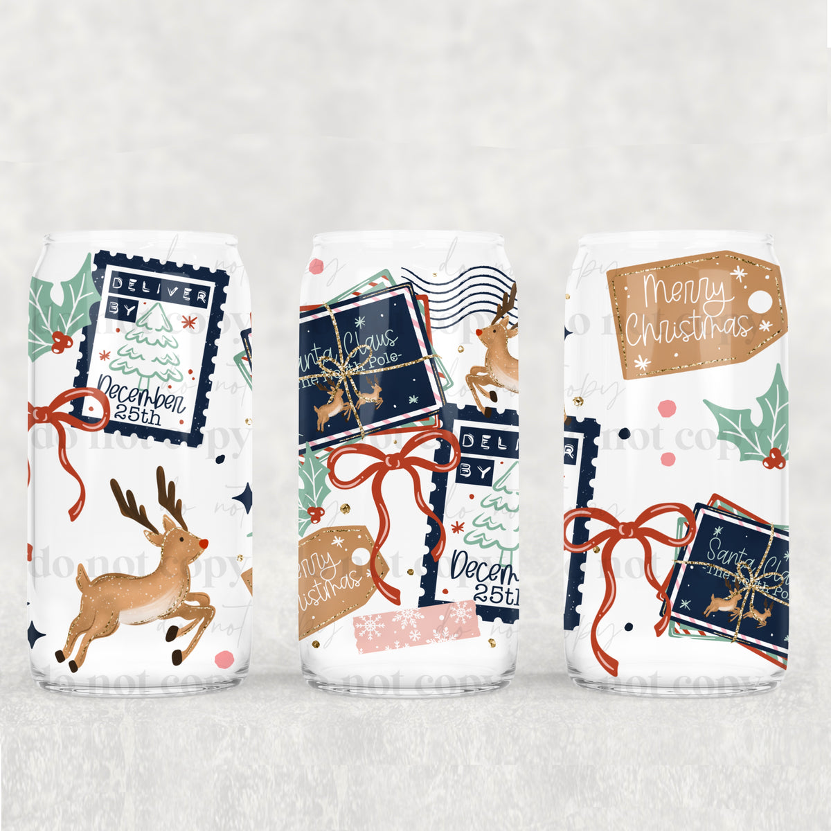 Christmas postage (CSC) UV DTF Transfer