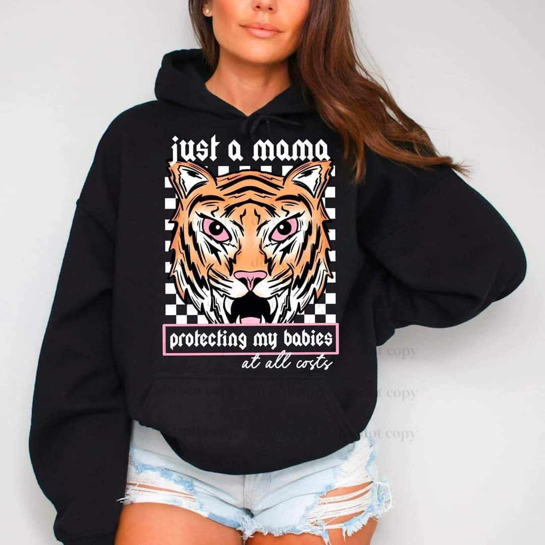 Just a mama protecting my babies white font (CSC) 65592 DTF transfer