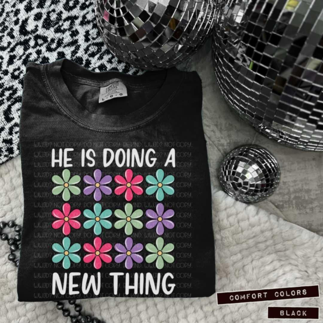 He is doing a new thing white font 100363 DTF transfer